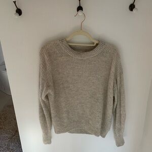 Everlane Soft Beige Crew Neck Sweater